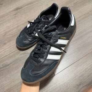 Adidas Samba Leather Sneaker - Black/White